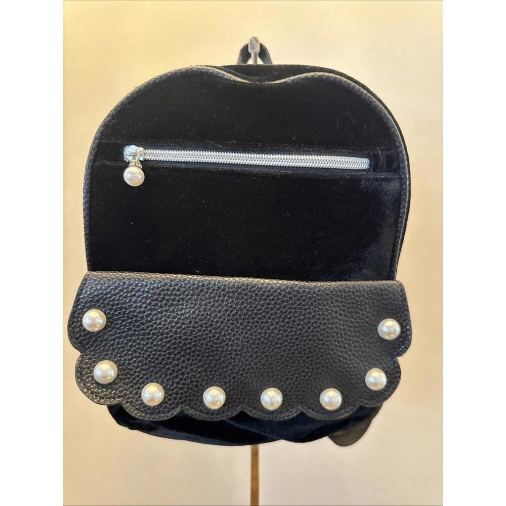 The Confetti Brand Sm Black Backpack W/ Faux Pearls NWT